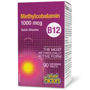 Natural Factors B12 Methylcobalamin 1000 mcg, 90 Sublingual Tablets | Unbeatable Prices, Daily Deals | VITASHOP