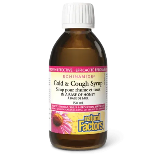 Natural Factors ECHINAMIDE Cold & Cough Syrup 150 mL | 每天不同折扣, 全网最低价格 | 种类齐全的保健品店铺 VITASHOP, 只有你想不到, 没有你买不到 !