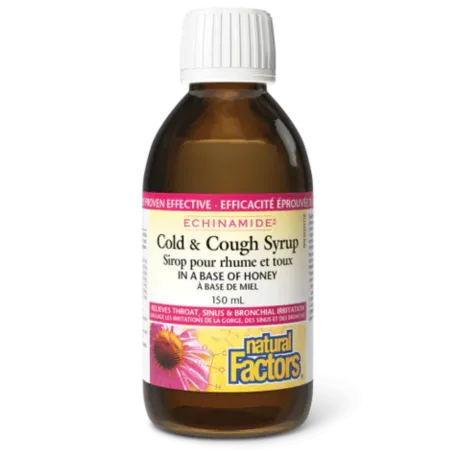 Natural Factors ECHINAMIDE Cold & Cough Syrup 150 mL | 每天不同折扣, 全网最低价格 | 种类齐全的保健品店铺 VITASHOP, 只有你想不到, 没有你买不到 !