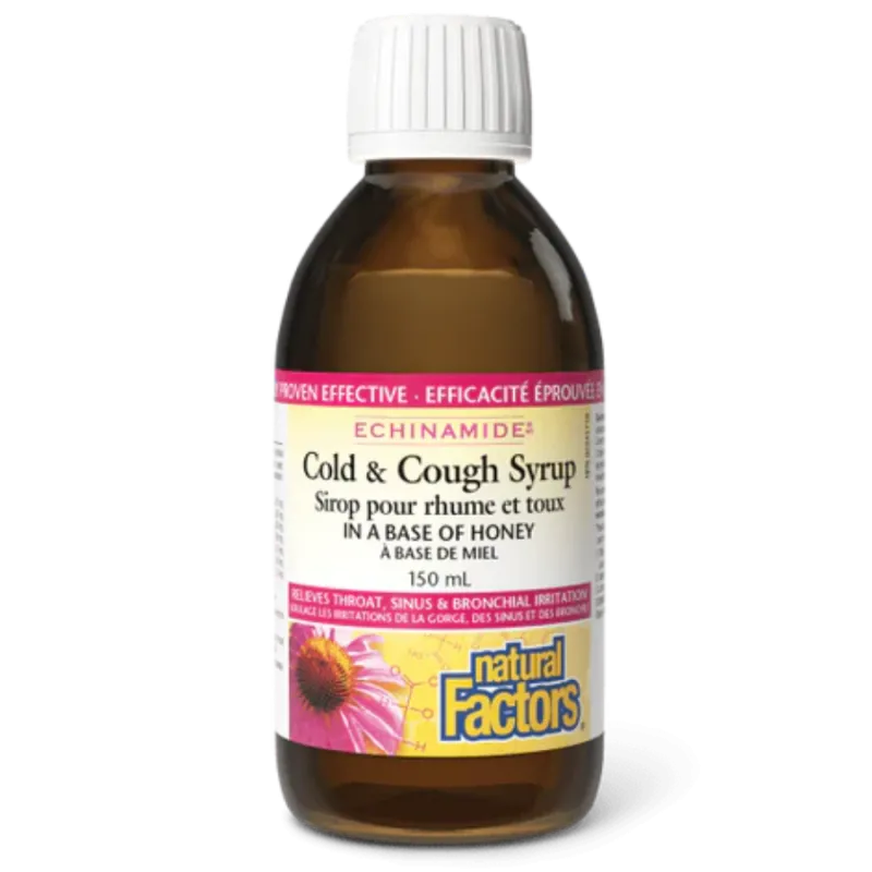 Natural Factors ECHINAMIDE Cold & Cough Syrup 150 mL | 每天不同折扣, 全网最低价格 | 种类齐全的保健品店铺 VITASHOP, 只有你想不到, 没有你买不到 !