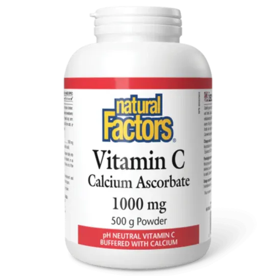 Natural Factors 내추럴 팩터스 비타민 C 칼슘 아스코르베이트 1000mg, 500g | 매일 업데이트되는 특가 상품 | VITASHOP