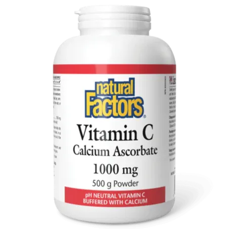 Natural Factors 내추럴 팩터스 비타민 C 칼슘 아스코르베이트 1000mg, 500g | 매일 업데이트되는 특가 상품 | VITASHOP