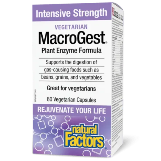 Natural Factors 내추럴 팩터스 MacroGest 베지테리언 인텐시브 스트렝스, 베지 캡슐 60정 | 매일 업데이트되는 특가 상품 | VITASHOP
