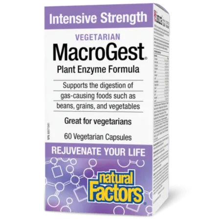 Natural Factors 내추럴 팩터스 MacroGest 베지테리언 인텐시브 스트렝스, 베지 캡슐 60정 | 매일 업데이트되는 특가 상품 | VITASHOP