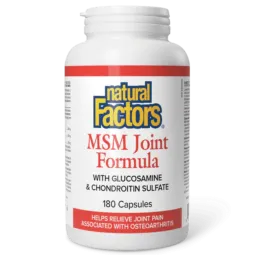 Natural Factors 내추럴 팩터스 글루코사민 및 콘드로이틴 황산염 함유 MSM 조인트 포뮬러, 180캡슐 | 매일 업데이트되는 특가 상품 | VITASHOP