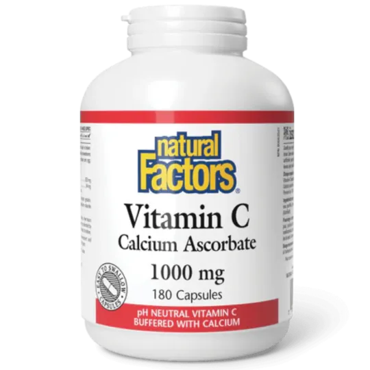 Vitamin C Calcium Ascorbate 1000 mg, 180 Capsules | Safest & Easiest Shopping Vitamins Online | VITASHOP