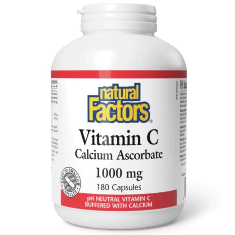 Vitamin C Calcium Ascorbate 1000 mg, 180 Capsules | Safest & Easiest Shopping Vitamins Online | VITASHOP
