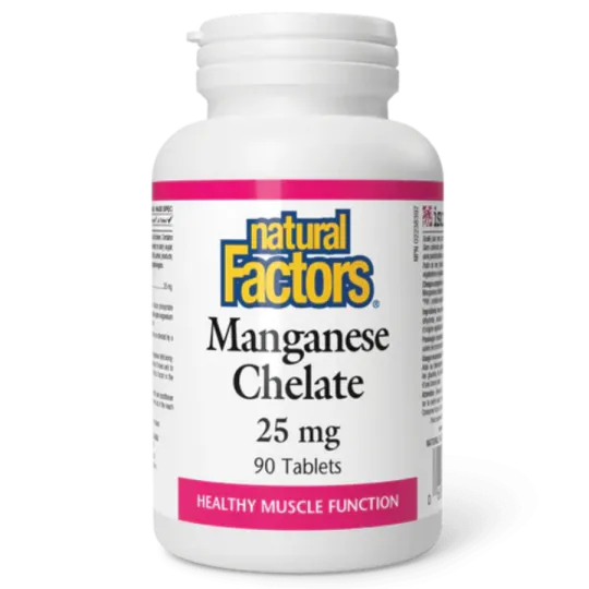 Natural Factors Manganese Chelate 25 mg, 90 Tablets | Unbeatable Prices, Daily Deals | VITASHOP