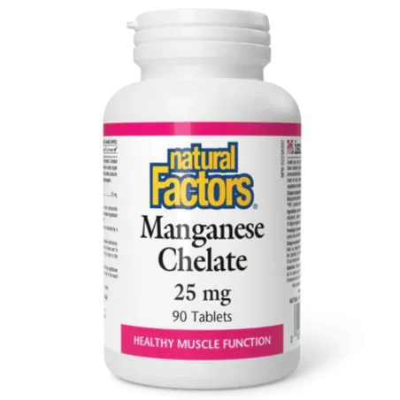 Natural Factors Manganese Chelate 25 mg, 90 Tablets | Unbeatable Prices, Daily Deals | VITASHOP