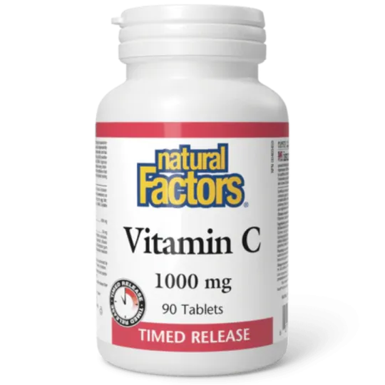 Natural Factors Vitamin C Time Release 1000 mg, 90 Tablets | Unbeatable Prices, Daily Deals | VITASHOP