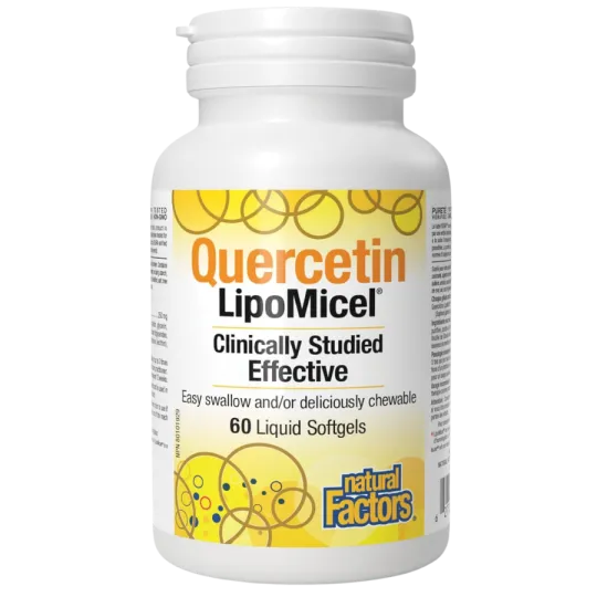 Natural Factors Quercetin LipoMicel 60 Softgels | Unbeatable Prices, Daily Deals | VITASHOP