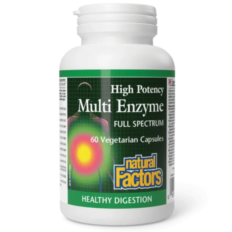 Natural Factors 내추럴 팩터스 고효능 다중 효소 전체 스펙트럼, 60 식물성 캡슐 | 매일 업데이트되는 특가 상품 | VITASHOP