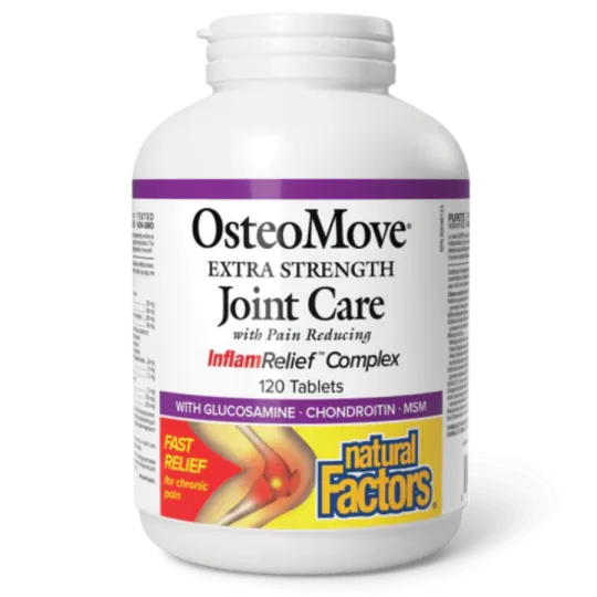 Natural Factors 내추럴 팩터스 OsteoMove 조인트 케어 엑스트라 스트렝스, 120정 | 매일 업데이트되는 특가 상품 | VITASHOP