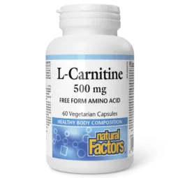 Natural Factors L-Carnitine 500 mg, 60 Vegetarian Capsules | Unbeatable Prices, Daily Deals | VITASHOP