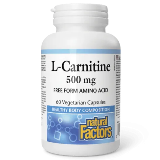 L-Carnitine 500 mg, 60 Capsules Végétariennes | Safest & Easiest Shopping Vitamins Online | VITASHOP