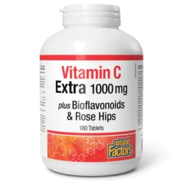 Natural Factors Vitamin C 1000 mg Plus Bioflavonoids & Rosehips, 180 Tablets | Unbeatable Prices, Daily Deals | VITASHOP