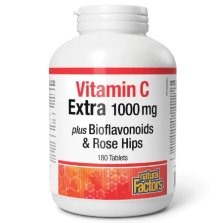 Vitamin C 1000 mg Plus Bioflavonoids & Rosehips, 180 Tablets | Safest & Easiest Shopping Vitamins Online | VITASHOP