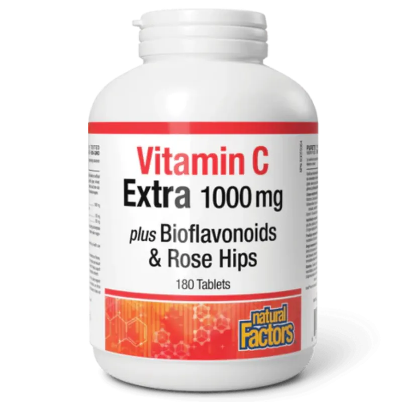 Vitamin C 1000 mg Plus Bioflavonoids & Rosehips, 180 Tablets | Safest & Easiest Shopping Vitamins Online | VITASHOP