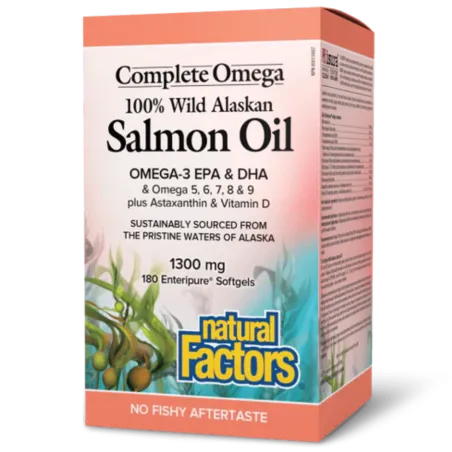 OmegaFactors Complete Omega 100% Wild Alaskan Salmon Oil 1300 mg, 180 Enteripure Softgels | Safest & Easiest Shopping Vitamins O