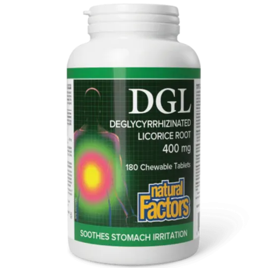 Natural Factors DGL Deglycyrrhizinated Licorice Root 400 mg, 180 Chewable Tablets | 每天不同折扣, 全网最低价格 | 种类齐全的保健品店铺 VITASHOP, 只有你想不到