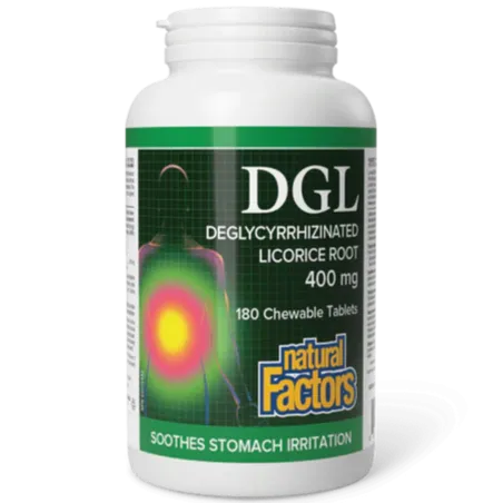 Natural Factors DGL Deglycyrrhizinated Licorice Root 400 mg, 180 Chewable Tablets | 每天不同折扣, 全网最低价格 | 种类齐全的保健品店铺 VITASHOP, 只有你想不到