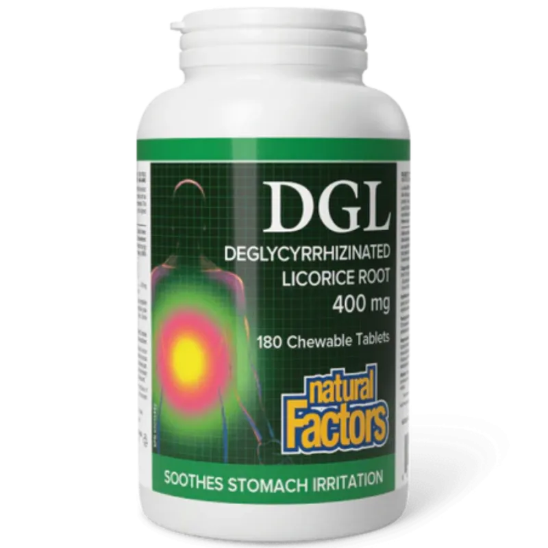 Natural Factors DGL Deglycyrrhizinated Licorice Root 400 mg, 180 Chewable Tablets | 每天不同折扣, 全网最低价格 | 种类齐全的保健品店铺 VITASHOP, 只有你想不到
