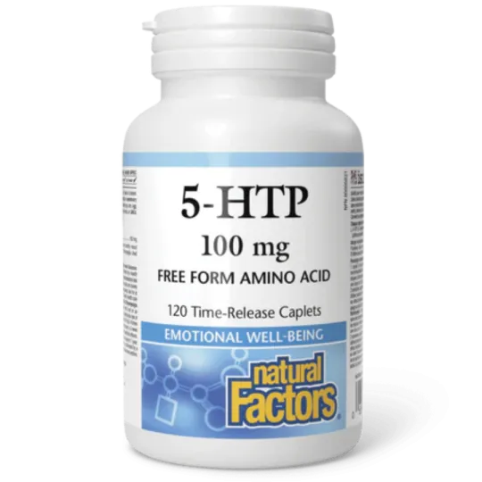 Natural Factors 5-HTP 100 mg, 120 Time-Release Caplets | Unbeatable Prices, Daily Deals | VITASHOP