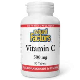 Vitamine C Plus Bioflavonoïdes & Églantiers 500 mg, 90 Comprimés | Safest & Easiest Shopping Vitamins Online | VITASHOP