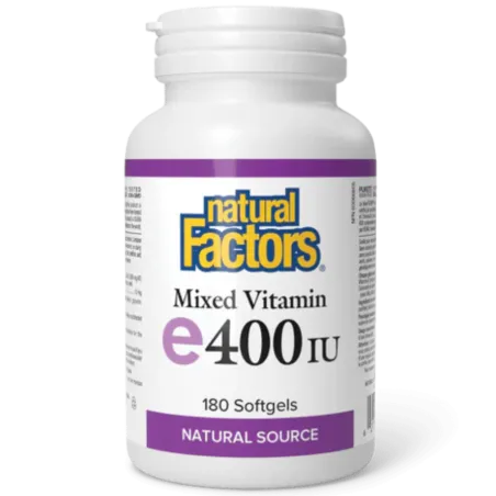 Natural Factors Mixed Vitamin E 400 IU Natural source, 180 Softgels | 每天不同折扣, 全网最低价格 | 种类齐全的保健品店铺 VITASHOP, 只有你想不到, 没有你买不到 !