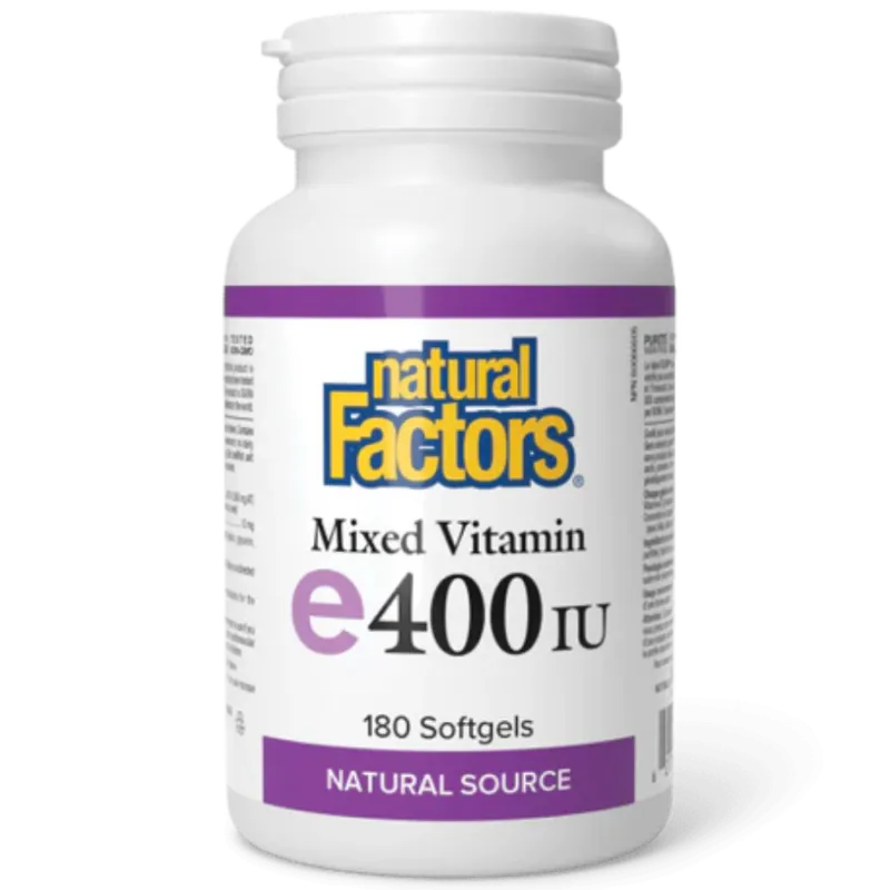 Natural Factors Mixed Vitamin E 400 IU Natural source, 180 Softgels | 每天不同折扣, 全网最低价格 | 种类齐全的保健品店铺 VITASHOP, 只有你想不到, 没有你买不到 !