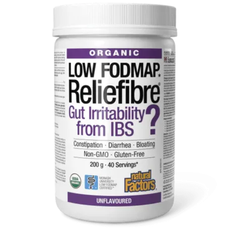 Natural Factors Organic Reliefibre Unflavoured, 200 g | Unbeatable Prices, Daily Deals | VITASHOP