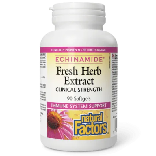 Natural Factors ECHINAMIDE Fresh Herb Extract Clinical Strength, 90 Softgels | Unbeatable Prices, Daily Deals | VITASHOP