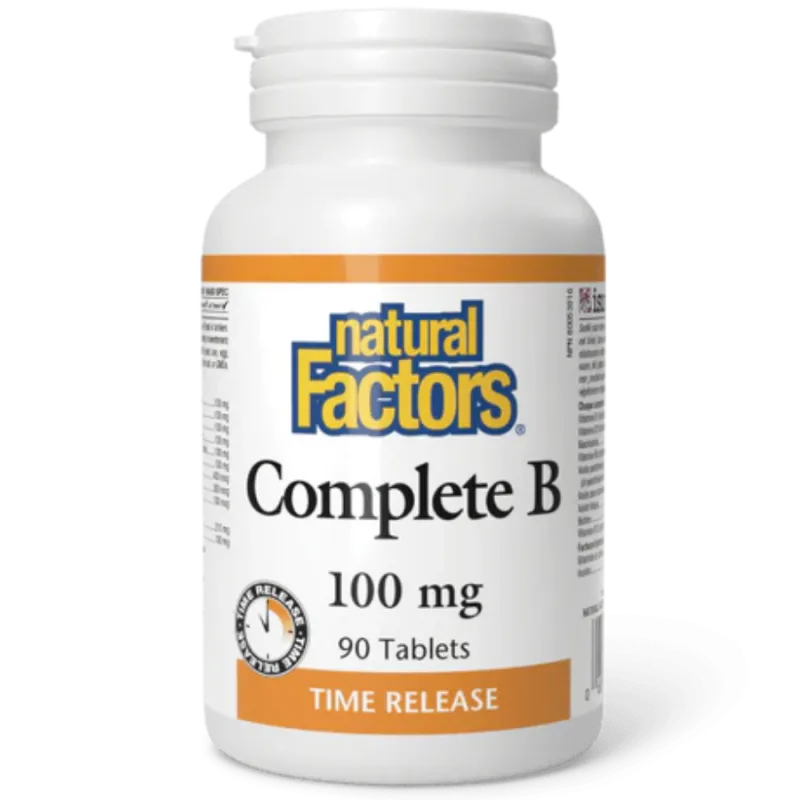 Natural Factors Complete B 100 mg Timed Release, 90 Tablets | 每天不同折扣, 全网最低价格 | 种类齐全的保健品店铺 VITASHOP, 只有你想不到, 没有你买不到 !