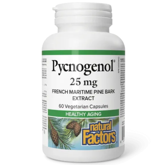 Natural Factors Pycnogenol 25 mg, 60 Vegetarian Capsules | 每天不同折扣, 全网最低价格 | 种类齐全的保健品店铺 VITASHOP, 只有你想不到, 没有你买不到 !