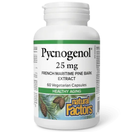 Natural Factors Pycnogenol 25 mg, 60 Vegetarian Capsules | 每天不同折扣, 全网最低价格 | 种类齐全的保健品店铺 VITASHOP, 只有你想不到, 没有你买不到 !