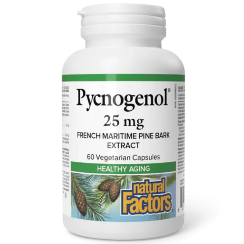 Pycnogenol 25 mg, 60 Capsules Végétariennes | Safest & Easiest Shopping Vitamins Online | VITASHOP