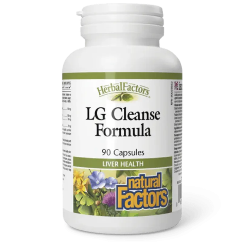 Natural Factors 내추럴 팩터스 HerbalFactors LG 클렌징 포뮬러, 90 캡슐 | 매일 업데이트되는 특가 상품 | VITASHOP