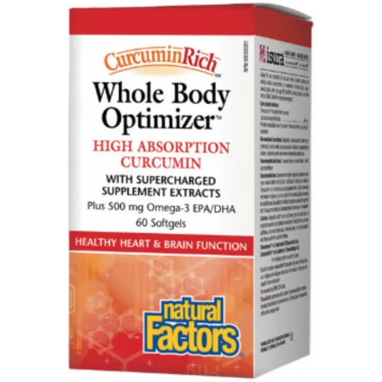 Natural Factors CurcuminRich Whole Body Optimizer, 60 Softgels | Unbeatable Prices, Daily Deals | VITASHOP