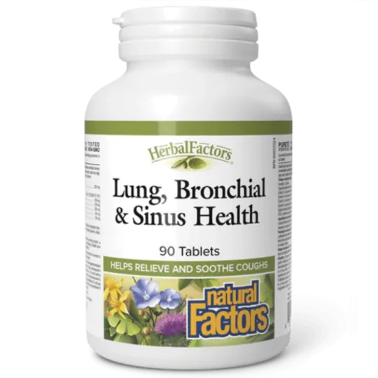 Natural Factors 내추럴 팩터스 HerbalFactors 폐, 기관지 및 부비동 건강, 90정 | 매일 업데이트되는 특가 상품 | VITASHOP