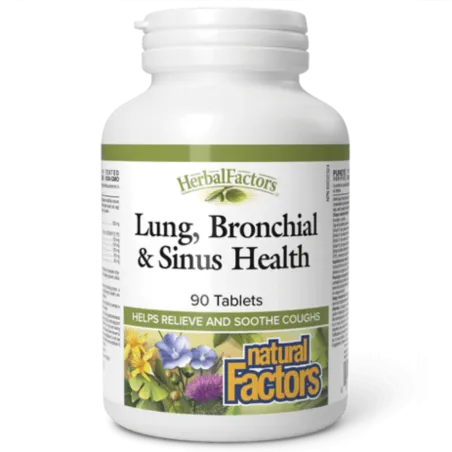 Natural Factors 내추럴 팩터스 HerbalFactors 폐, 기관지 및 부비동 건강, 90정 | 매일 업데이트되는 특가 상품 | VITASHOP