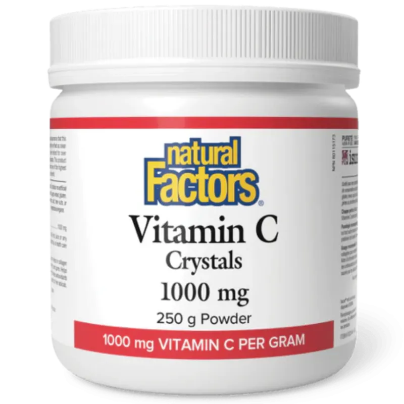 Natural Factors Vitamin C Crystals 1000 mg, 250 g | 每天不同折扣, 全网最低价格 | 种类齐全的保健品店铺 VITASHOP, 只有你想不到, 没有你买不到 !