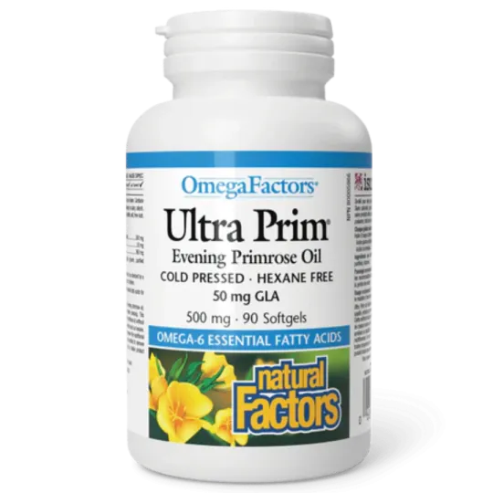 Natural Factors 내추럴 팩터스 OmegaFactors 울트라 프림 달맞이꽃 오일 500 mg, 90 소프트젤 | 매일 업데이트되는 특가 상품 | VITASHOP