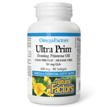 Natural Factors 내추럴 팩터스 OmegaFactors 울트라 프림 달맞이꽃 오일 500 mg, 90 소프트젤 | 매일 업데이트되는 특가 상품 | VITASHOP