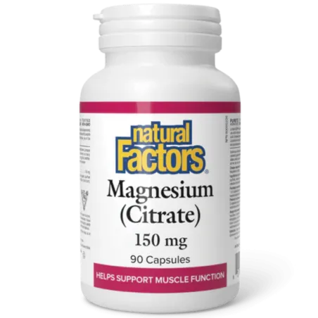 Natural Factors 내추럴 팩터스 구연산마그네슘 150 mg, 90 캡슐 | 매일 업데이트되는 특가 상품 | VITASHOP