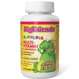 Natural Factors 내추럴 팩터스 Big Friends Chewable Multivitamin & Minerals, 정글 베리, 츄어블 정제 60정 | 매일 업데이트되는 특가 상품 | VITASHOP