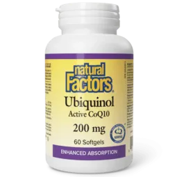 Natural Factors 泛醇活性辅酶 Q10 200 MG, 60 粒软胶囊 | 每天不同折扣, 全网最低价格 | 种类齐全的保健品店铺 VITASHOP, 只有你想不到, 没有你买不到 !