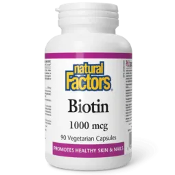 Natural Factors 내추럴 팩터스 비오틴 1000mcg, 식물성 캡슐 90정 | 매일 업데이트되는 특가 상품 | VITASHOP