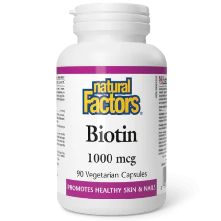 Natural Factors Biotin 1000 mcg, 90 Vegetarian Capsules | Unbeatable Prices, Daily Deals | VITASHOP