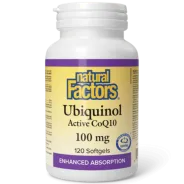 Natural Factors 泛醇活性 CoQ10 100 毫克, 120 粒软胶囊 | 每天不同折扣, 全网最低价格 | 种类齐全的保健品店铺 VITASHOP, 只有你想不到, 没有你买不到 !