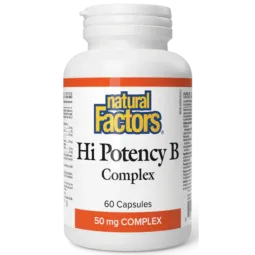 Natural Factors Hi Potency B Complex 50 mg, 60 Capsules | 每天不同折扣, 全网最低价格 | 种类齐全的保健品店铺 VITASHOP, 只有你想不到, 没有你买不到 !